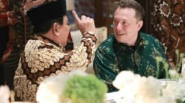 Presiden terpilih periode 2024-2029 Prabowo Subianto dan CEO SpaceX Elon Musk bertemu di Balangan. (Instagram.com/Prabowo)