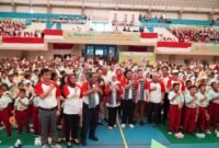 Peluncurkan Program Gerakan Edukasi dan Pemberian Pangan Bergizi untuk Siswa (GENIUS) pada Selasa (27/8/2024) di Kayu Agung, Ogan Komering Ilir, Sumatera Selatan. (Dok. Tim Komunikasi Bapanas)