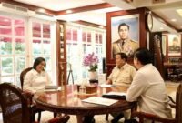 Menteri Keuangan Sri Mulyani Indrawati bersama Wakil Menteri Keuangan II Thomas Djiwandono menemui Presiden terpilih Prabowo Subianto. (Facebook.com @Sri Mulyani Indrawati)