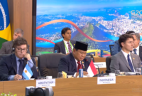 Presiden RI Prabowo Subianto saat berbicara di hadapan para pemimpin negara G20 di sesi pertama Konferensi Tingkat Tinggi (KTT) G20. (Dok. Tim Media Prabowo)