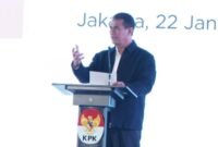 Menteri Pertanian, Andi Amran Sulaiman saat menjadi pembicara pada peluncuran hasil survei integritas KPK 2024 di Jakarta, Rabu, 22 Januari 2025. (Dok. Kementan)