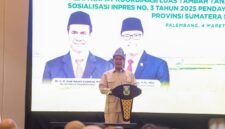 Menteri Pertanian (Mentan) Andi Amran Sulaiman alam Rapat Koordinasi yang dihadiri oleh 2.000 penyuluh pertanian di Sumatera Selatan. (Dok. Kementan)